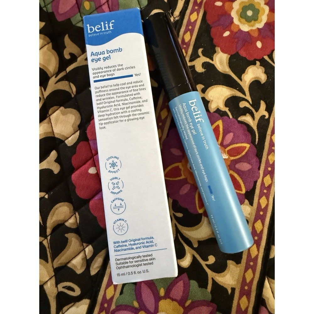 belif Aqua Bomb Cooling Eye Gel 15mL /0.5 fl oz Korean Skincare Made In Korea